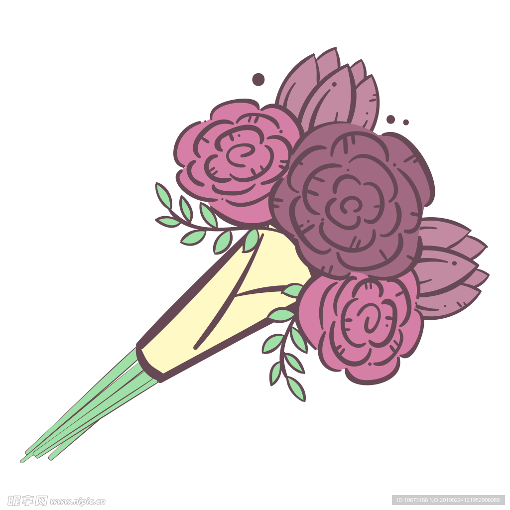 卡通花束