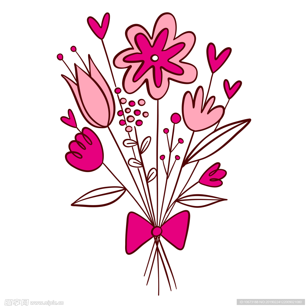 卡通花束