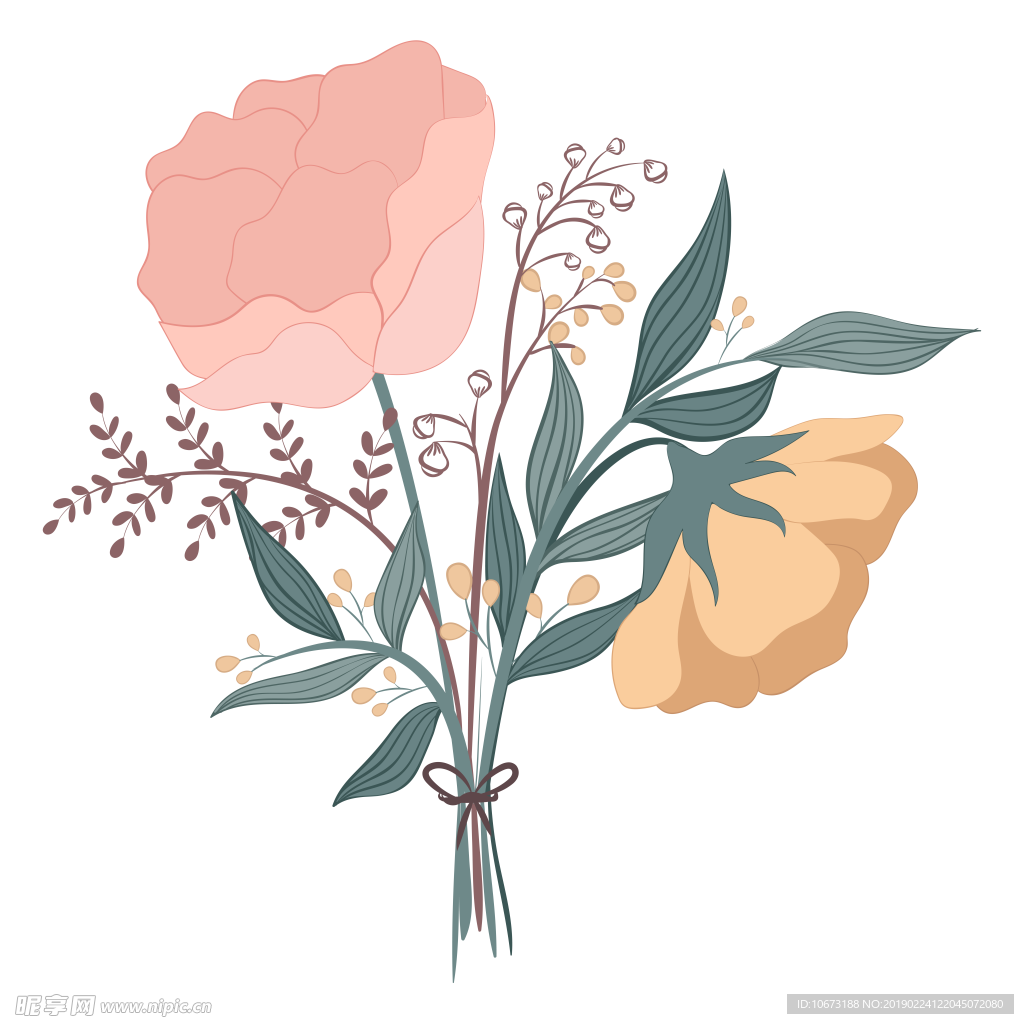 卡通花束