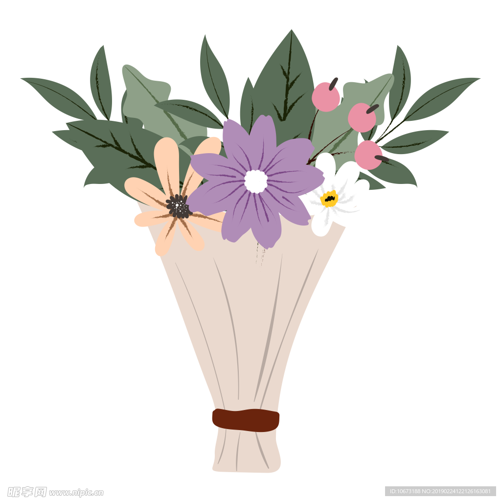 卡通花束