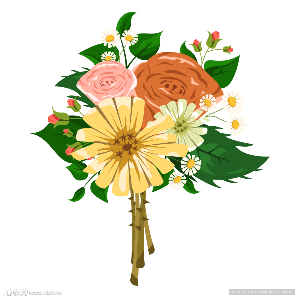 卡通花束图片