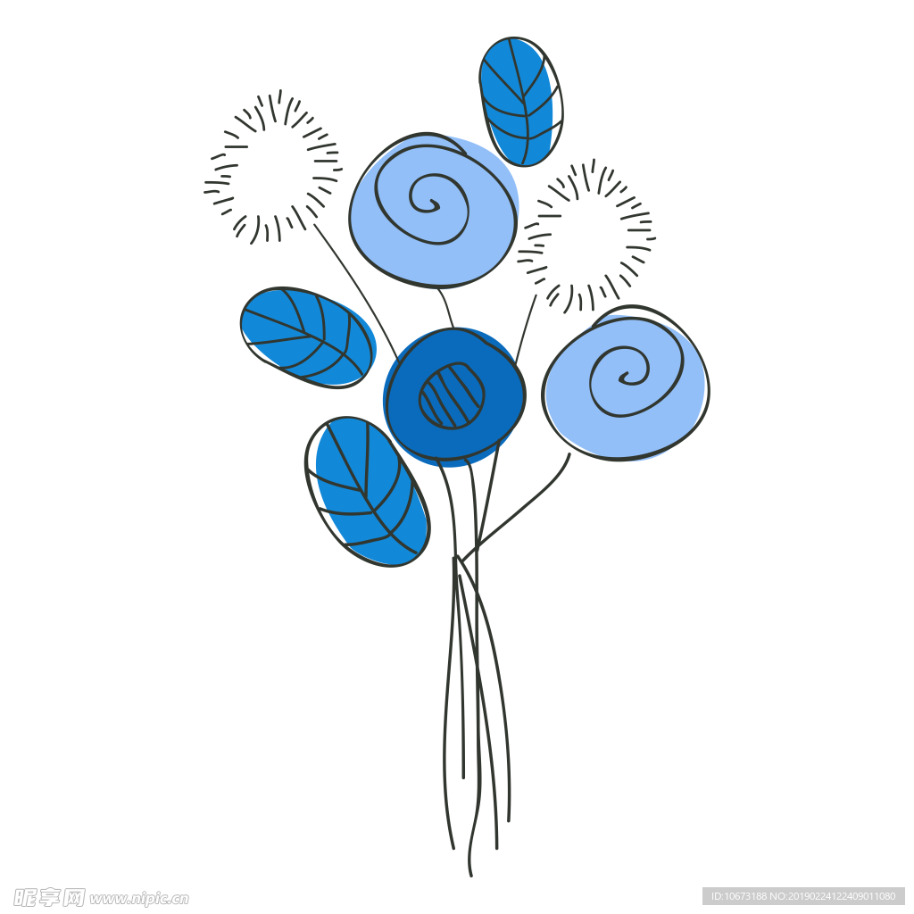 卡通花束图片