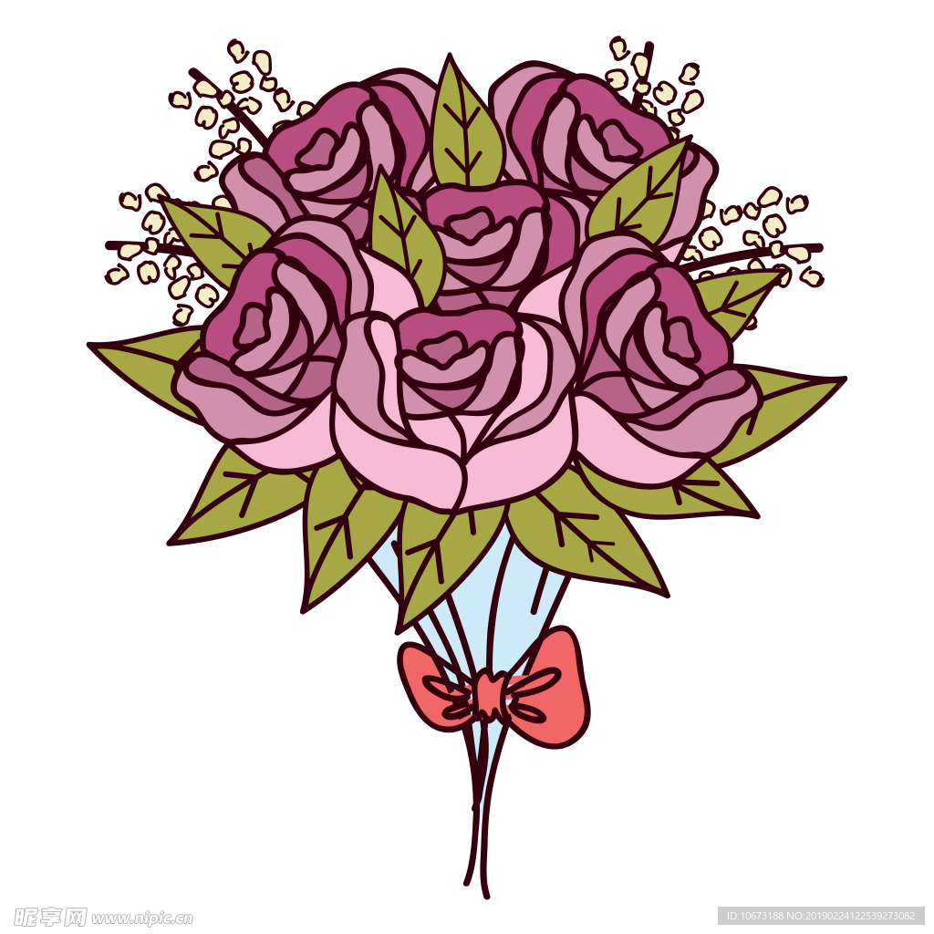 卡通花束图片