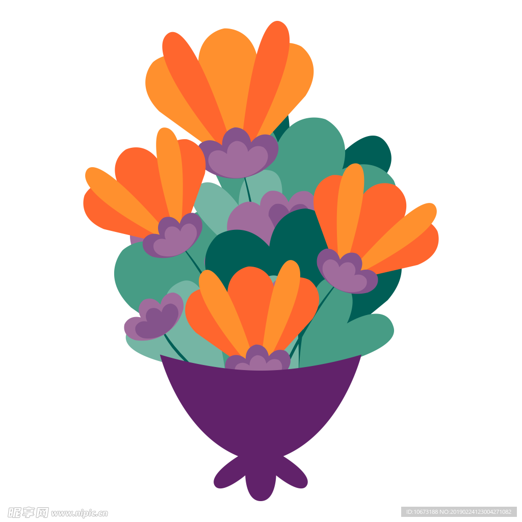卡通花束图片