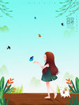 绿叶背景