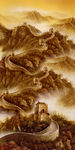 油画万里长城玄关