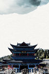 古建筑广告背景