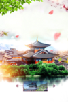 古建筑广告背景