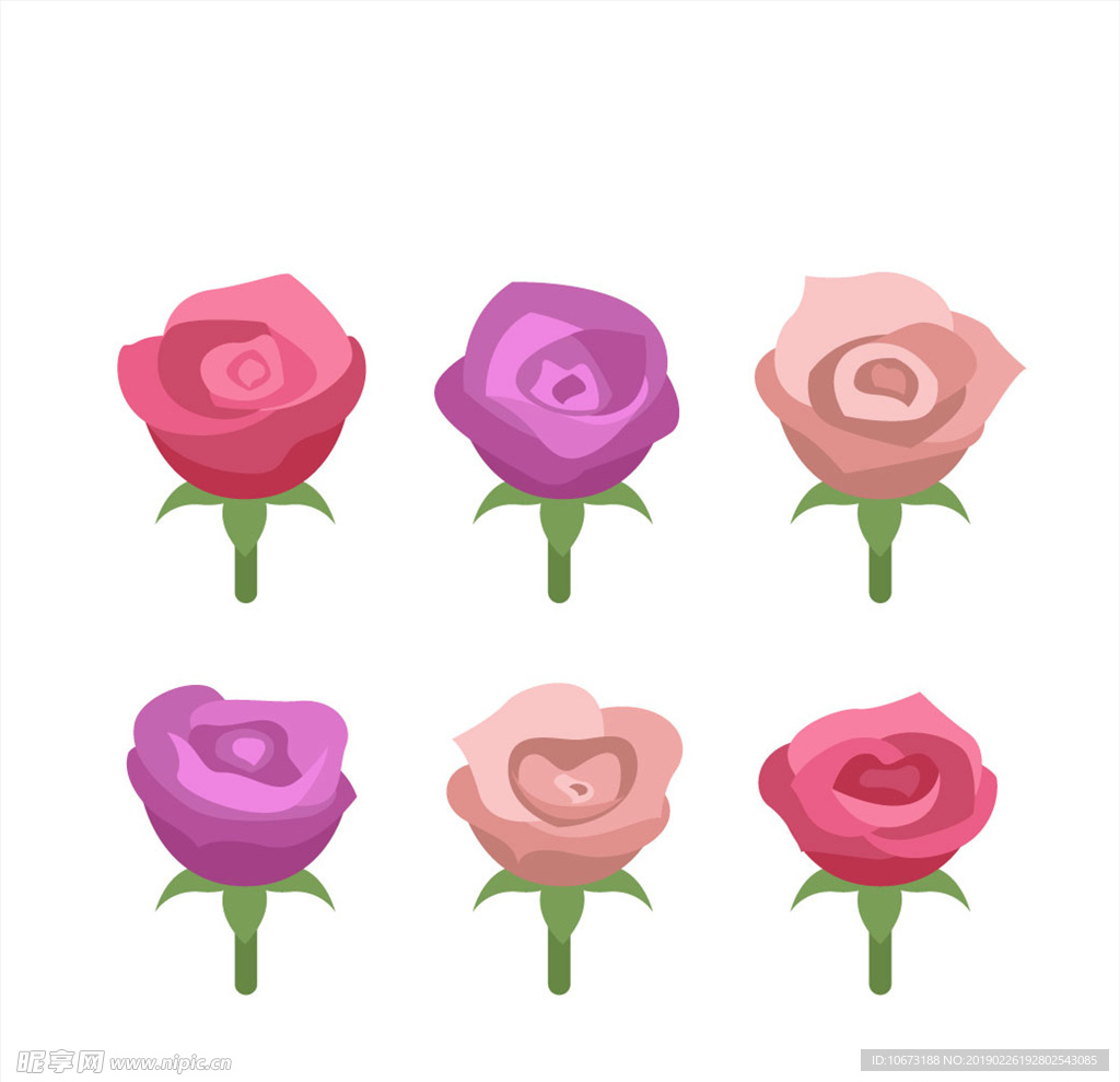 矢量玫瑰花