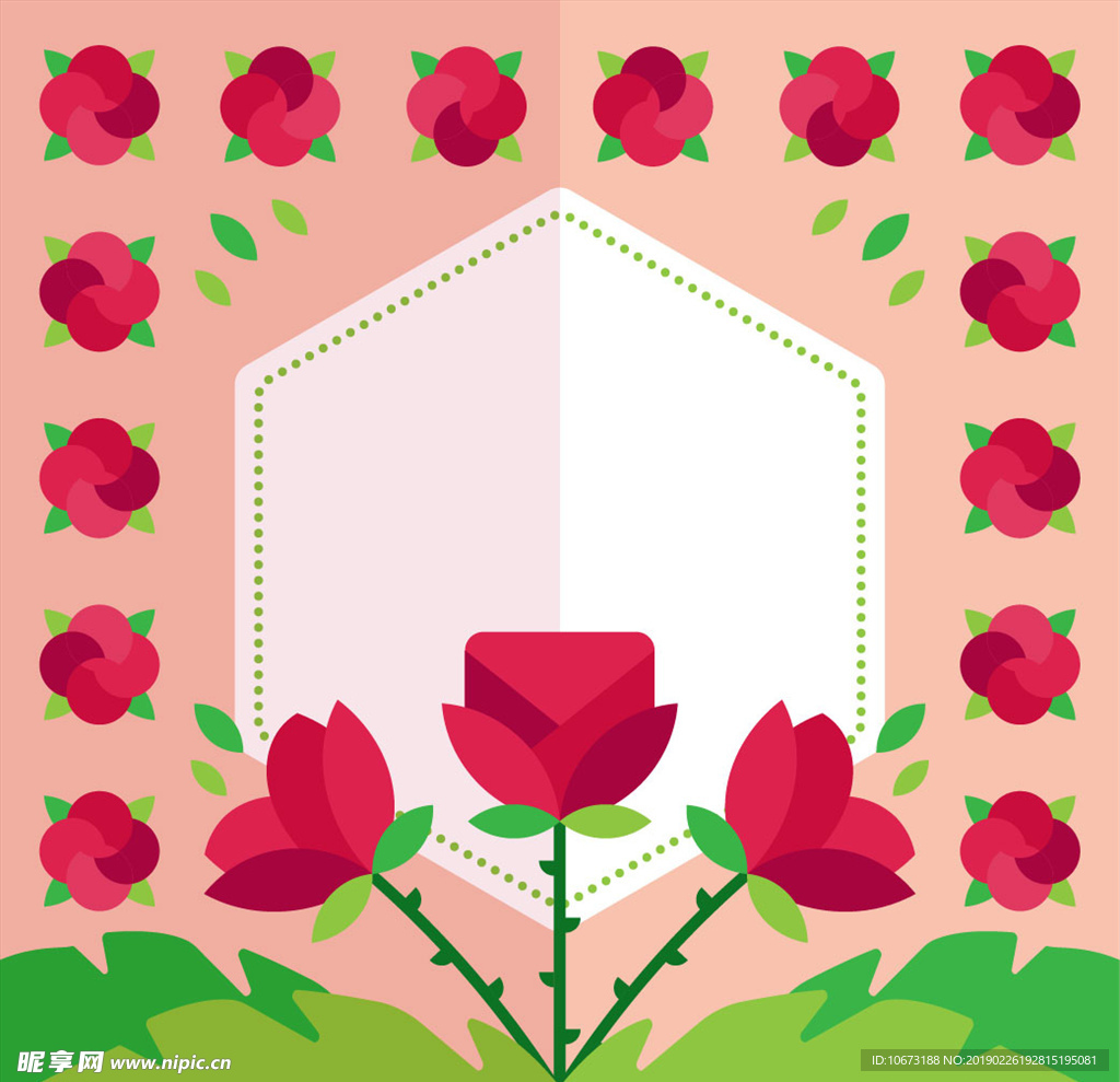 矢量玫瑰花
