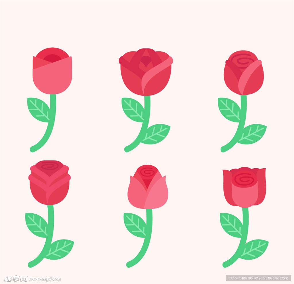 矢量玫瑰花