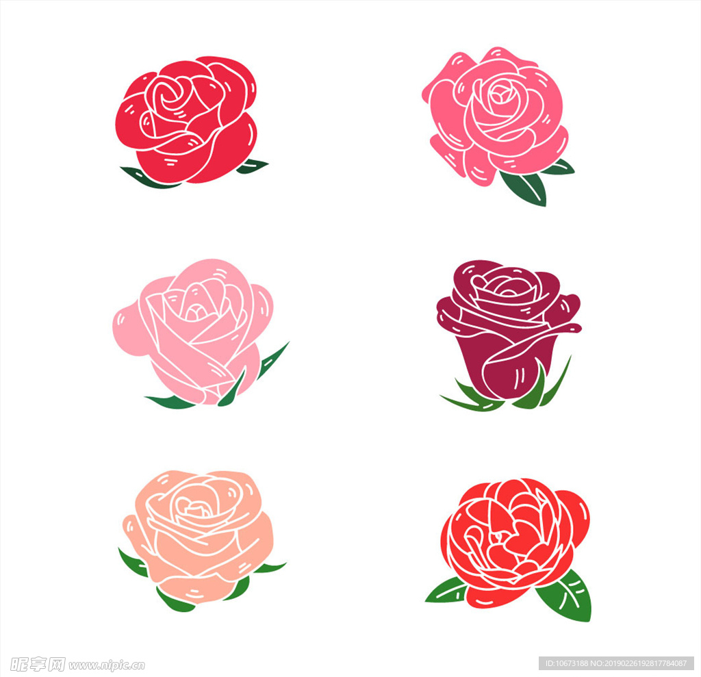 矢量玫瑰花