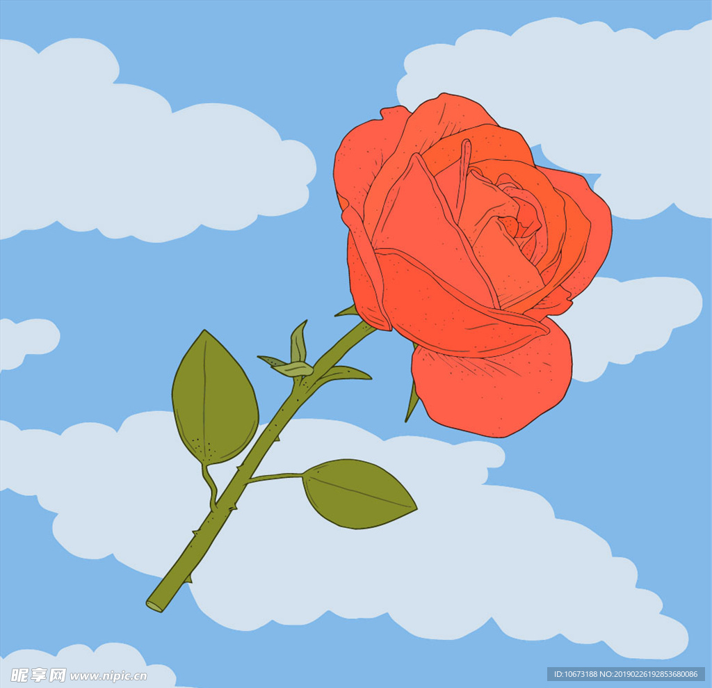 矢量玫瑰花