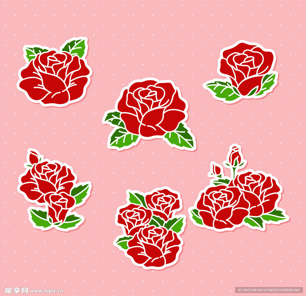 矢量玫瑰花
