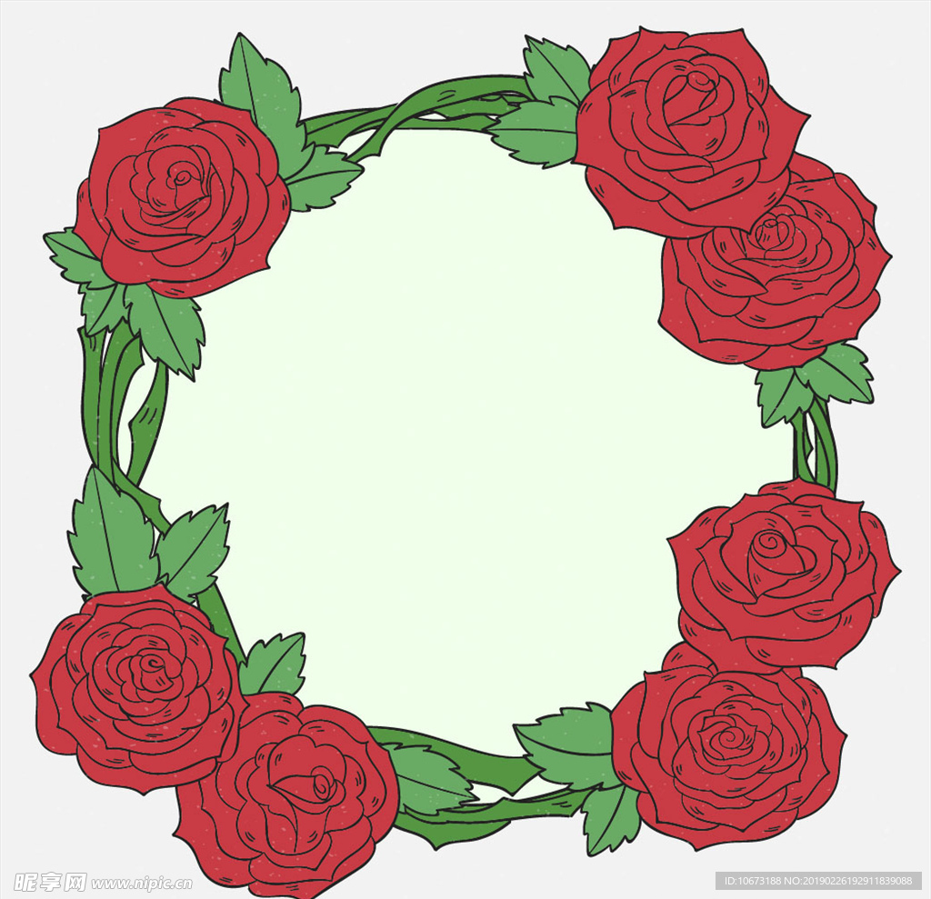 矢量玫瑰花
