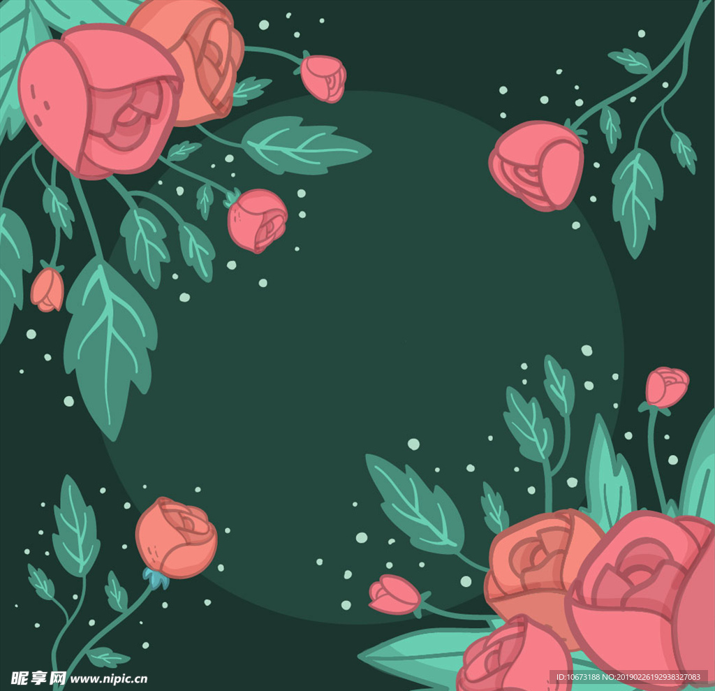 矢量玫瑰花