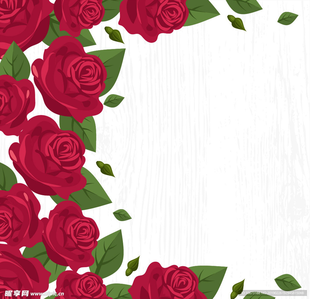 矢量玫瑰花
