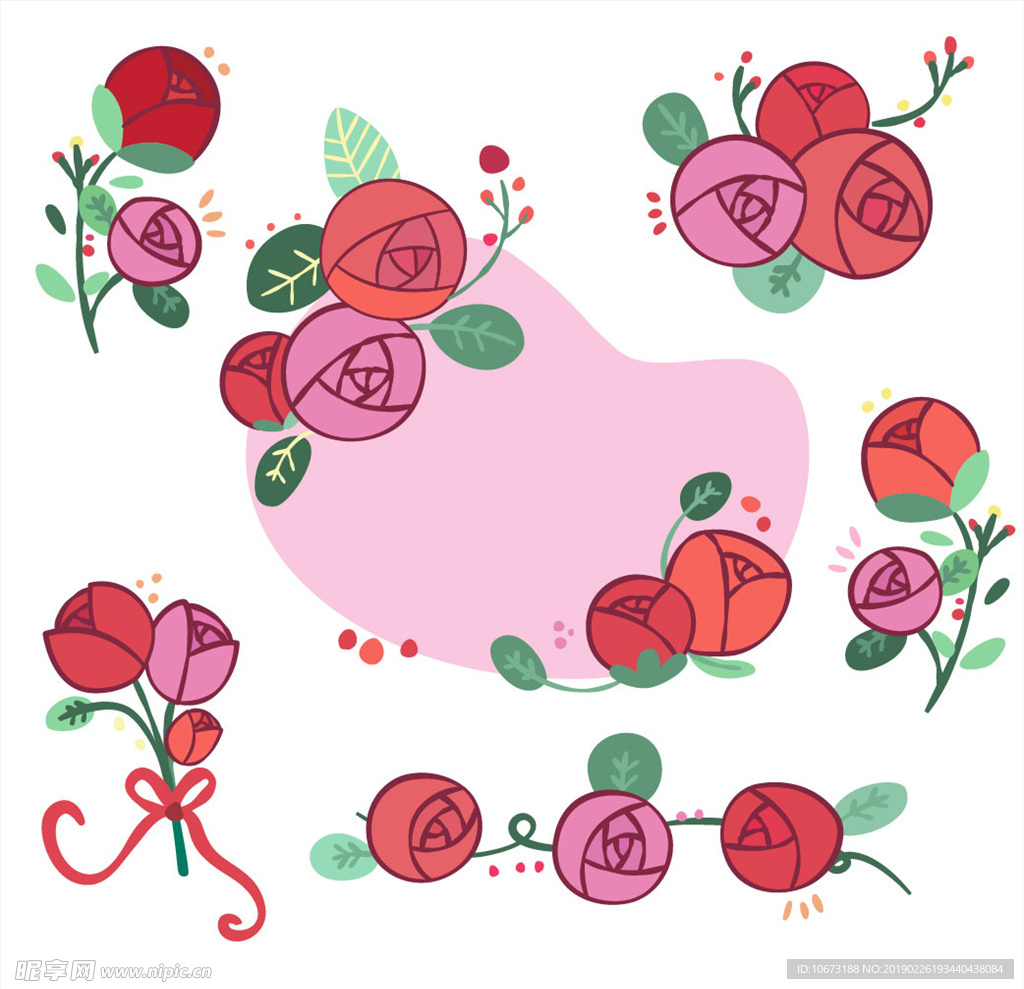 矢量玫瑰花