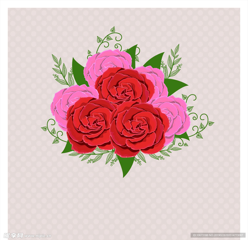 矢量玫瑰花
