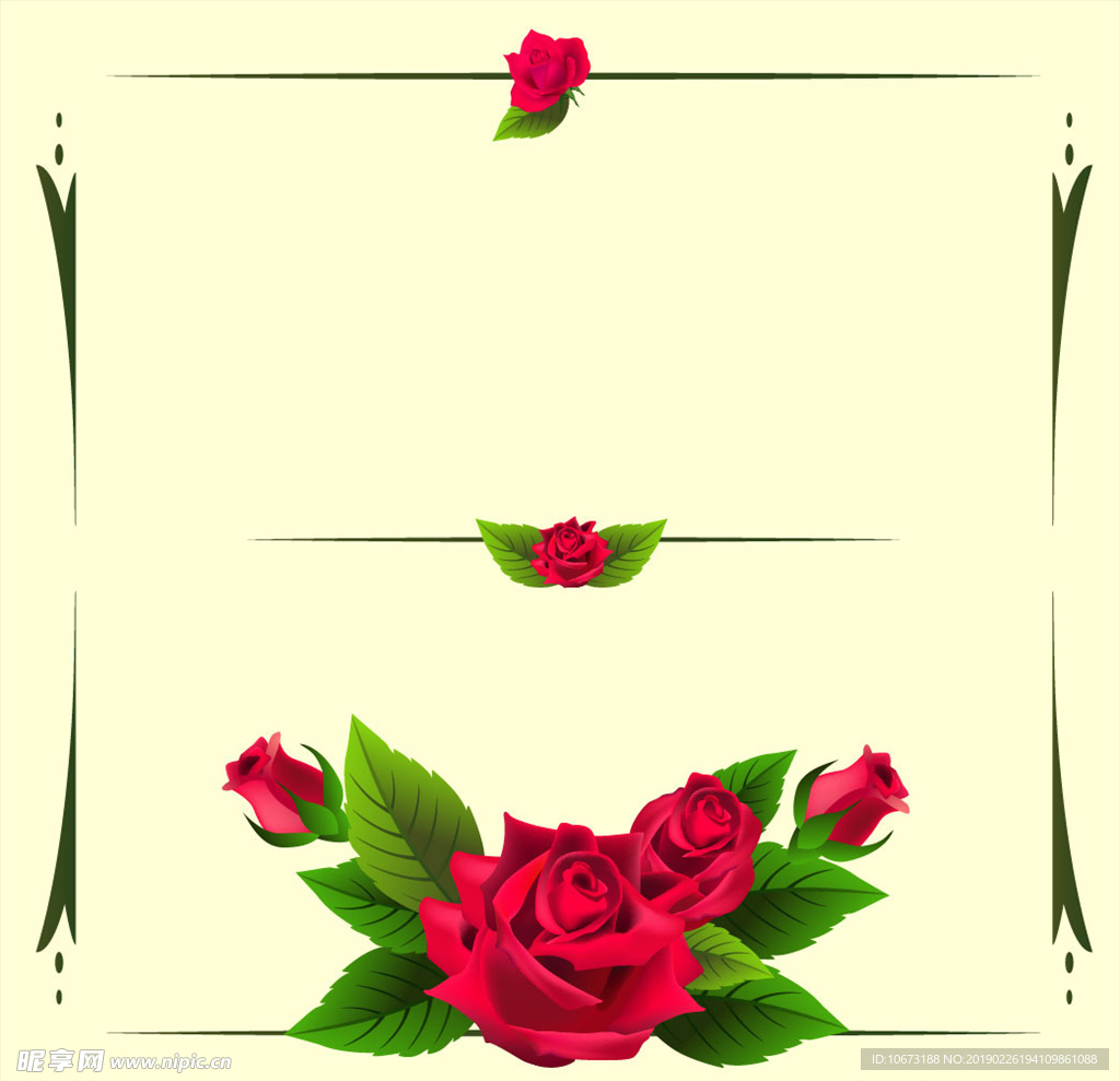 矢量玫瑰花