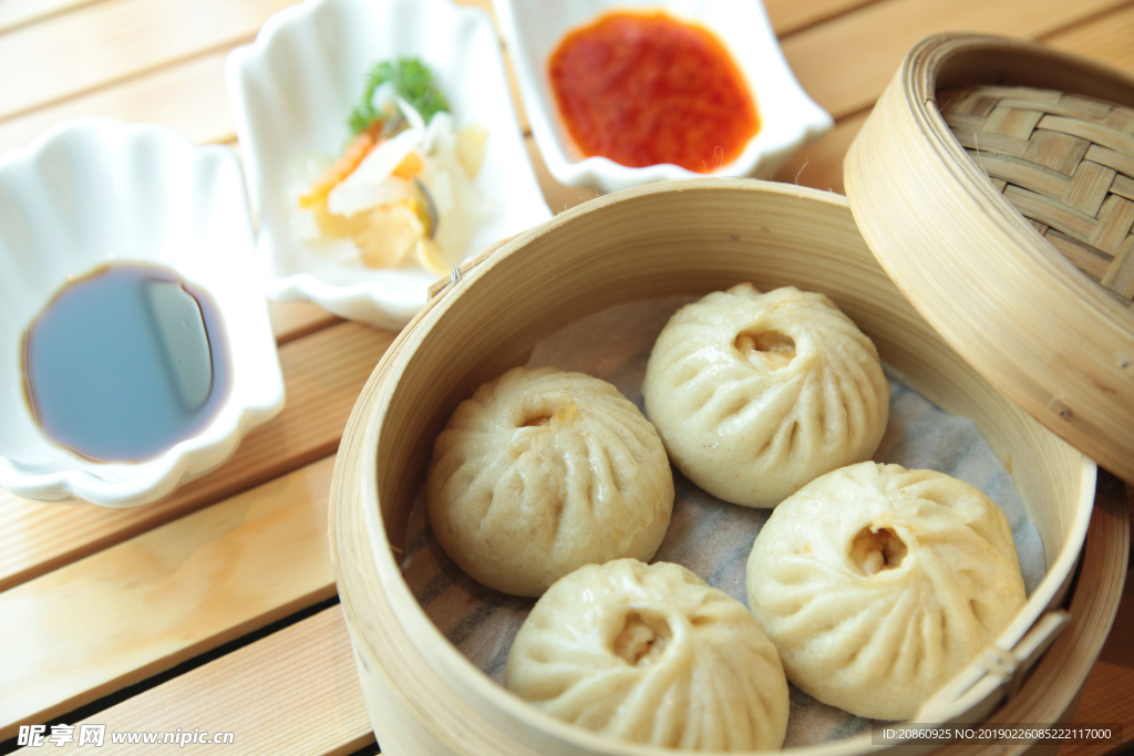 美味的小笼包图片