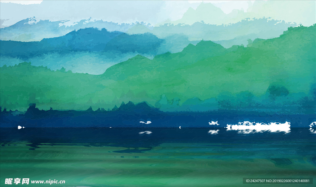 抽象山水