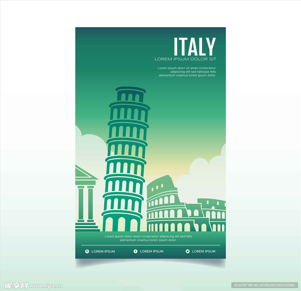 意大利建筑海报