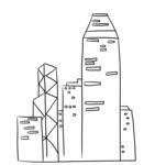 香港城市线稿