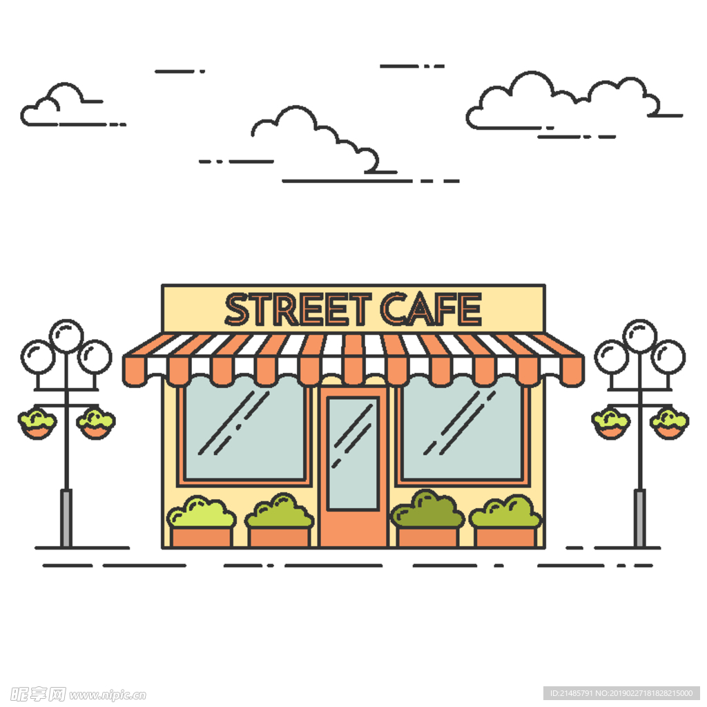 手绘店铺