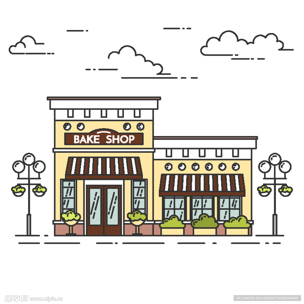 手绘店铺