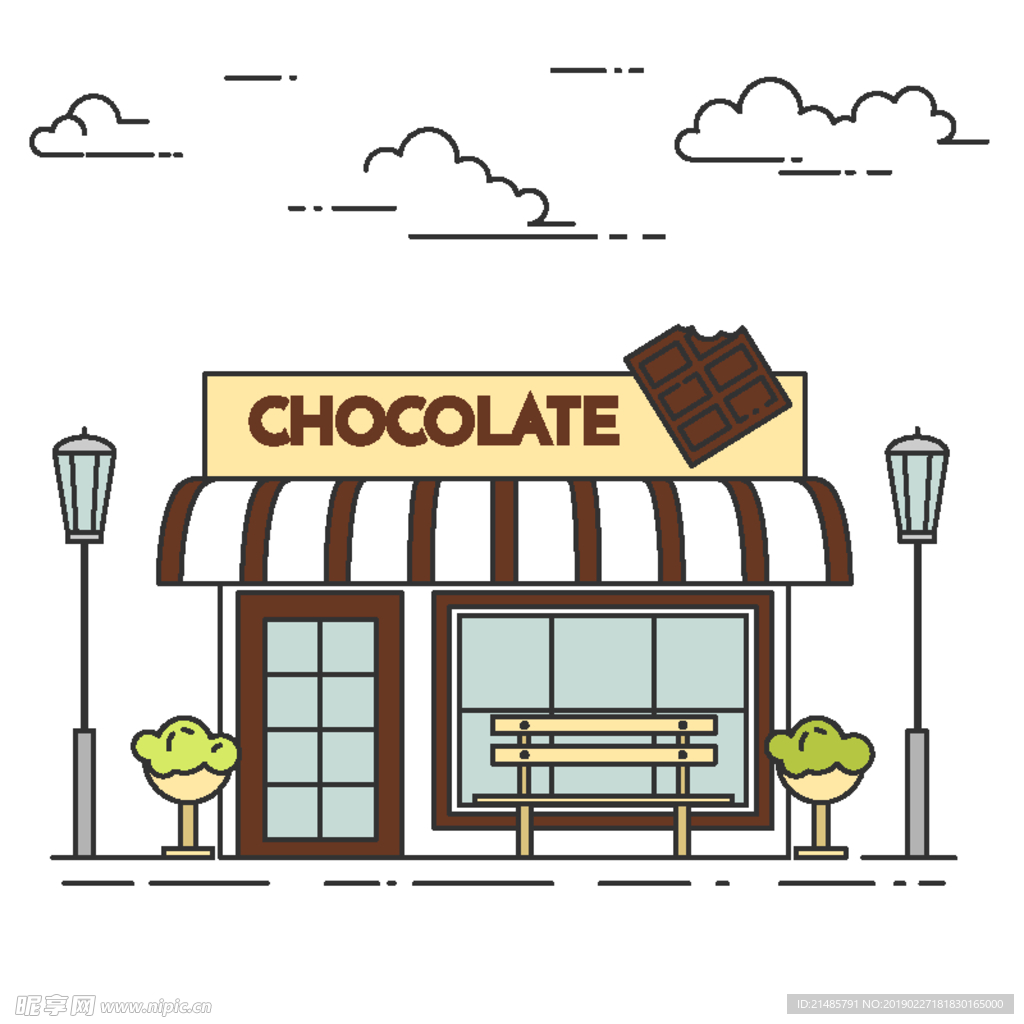 手绘店铺