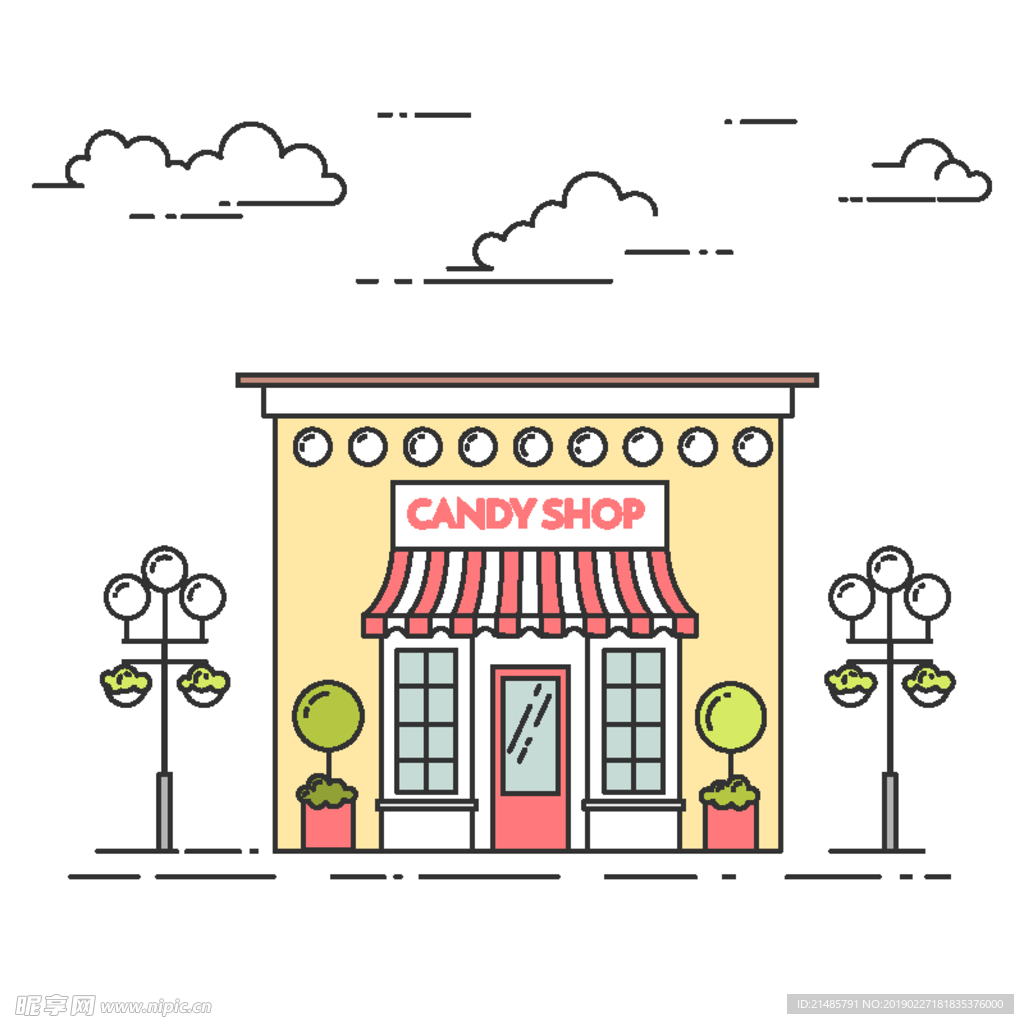 手绘店铺