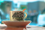 白色陶瓷茶杯 茶托 匙