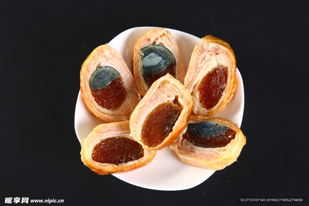 皮蛋卷 料理美食 美食拍摄