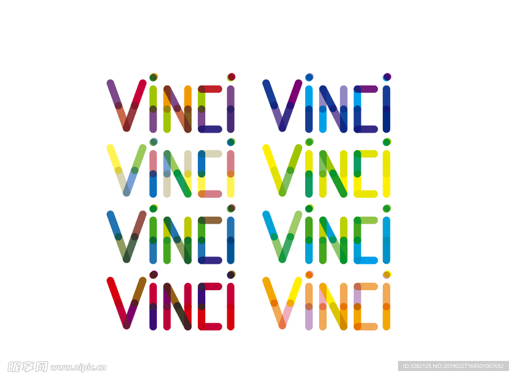 VINCI艺术字色彩构成设计