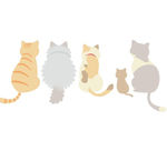 矢量背影可爱猫猫素材