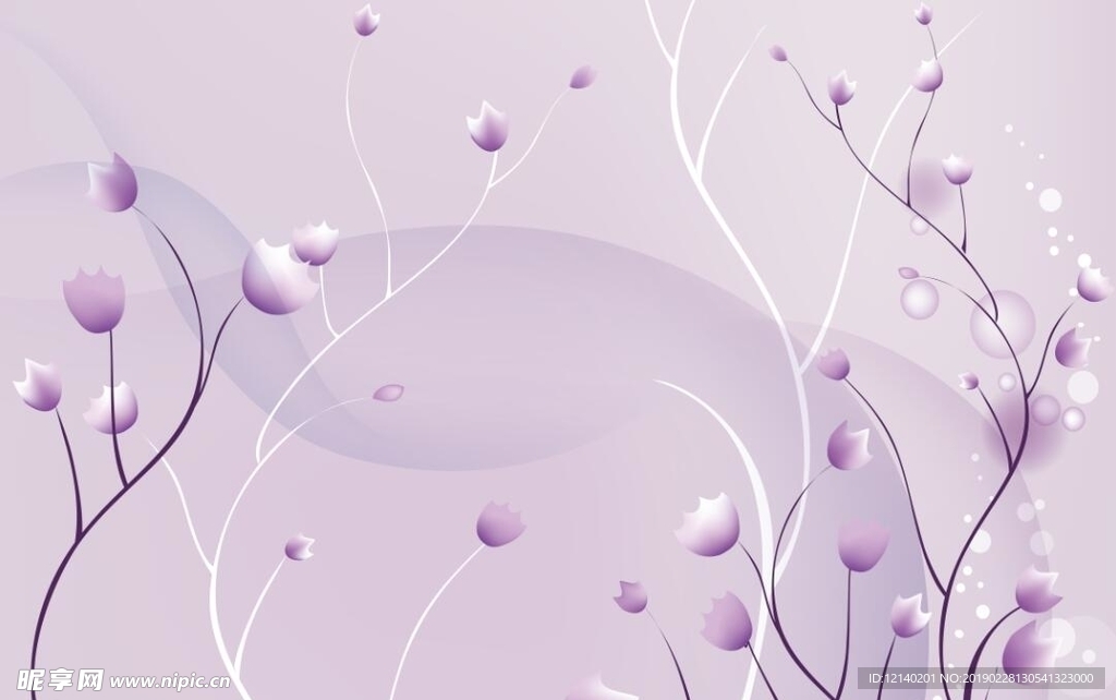 梦幻紫色花卉植物