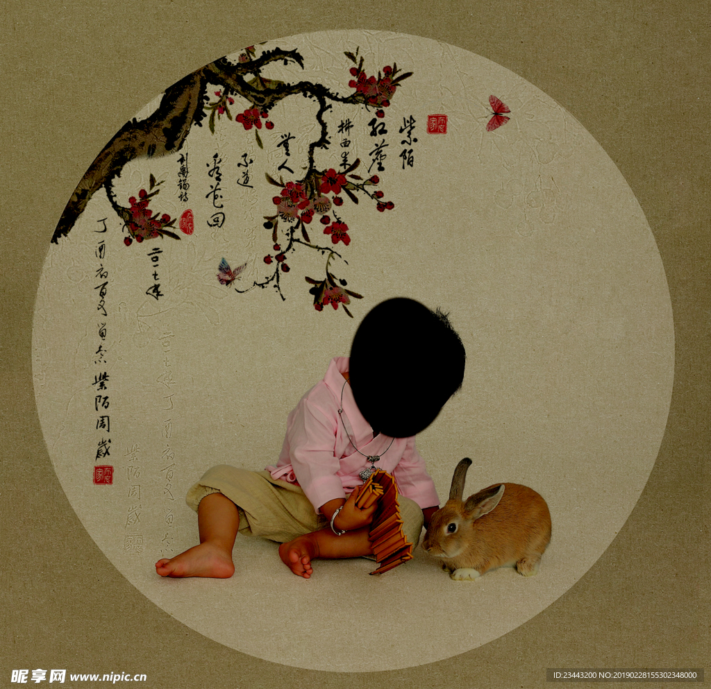儿童古风摄影 花开