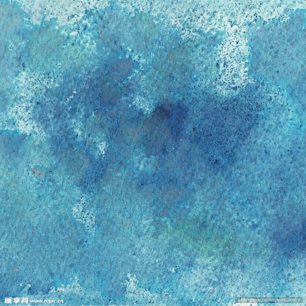 蓝色水彩背景矢量素材