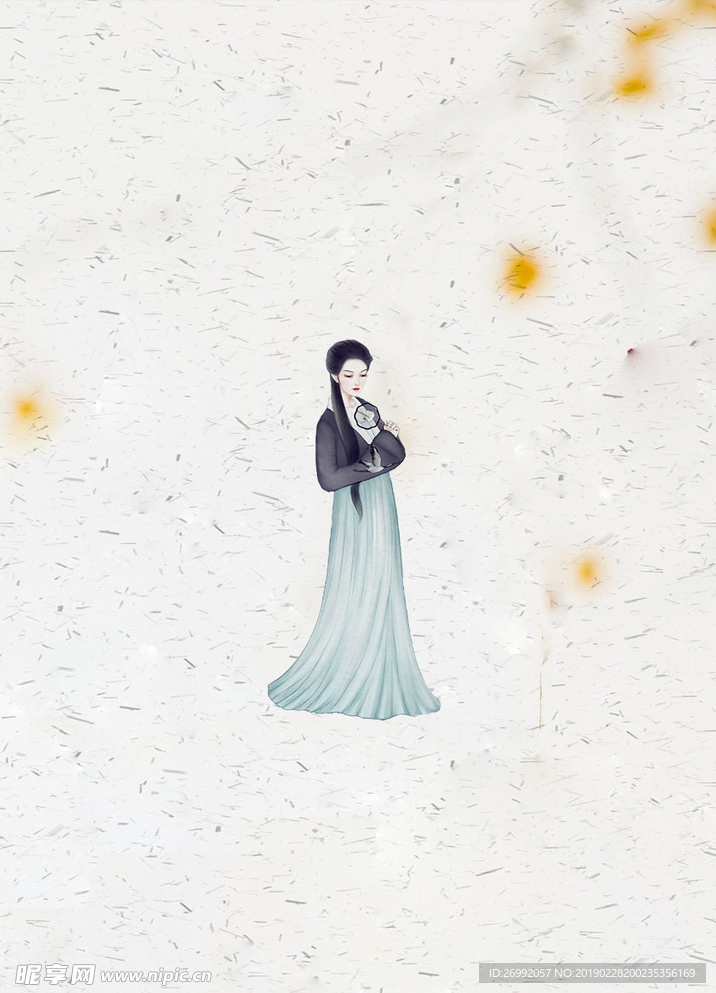 古装的美女