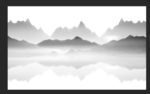 黑白山水画