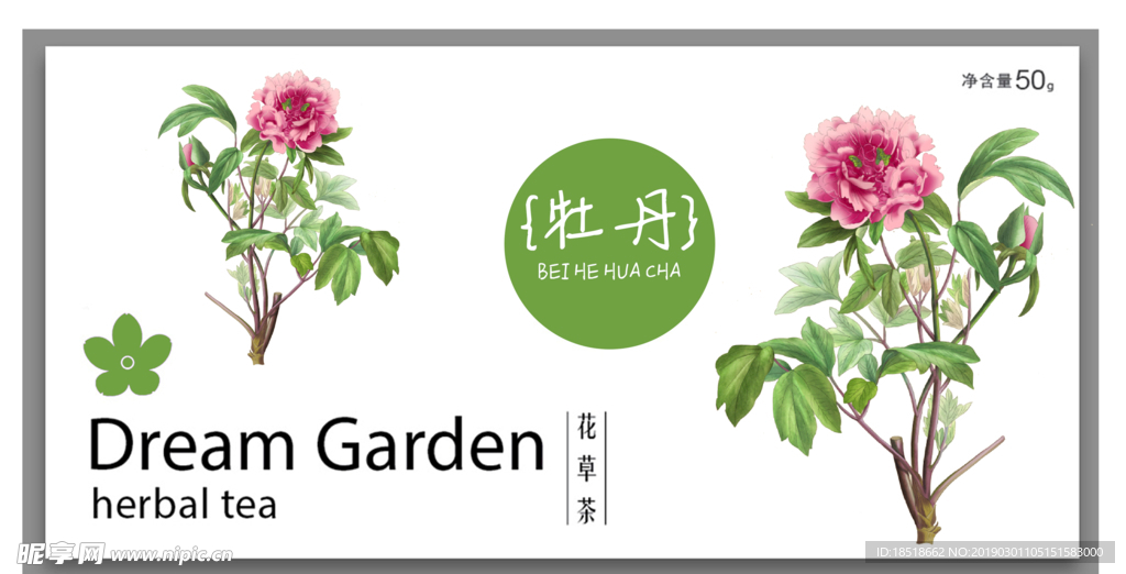 牡丹手绘花朵