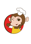 可爱Q版的服务员猴子