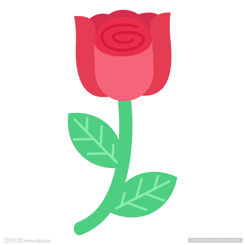 卡通玫瑰花
