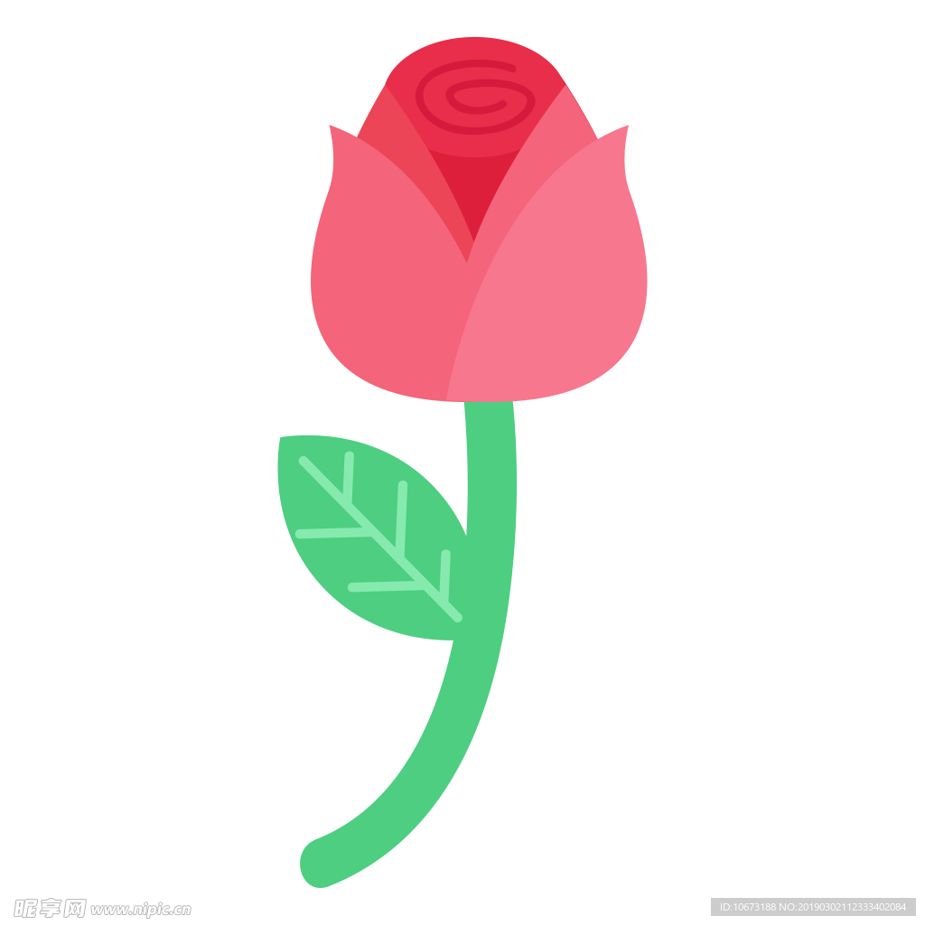 卡通玫瑰花