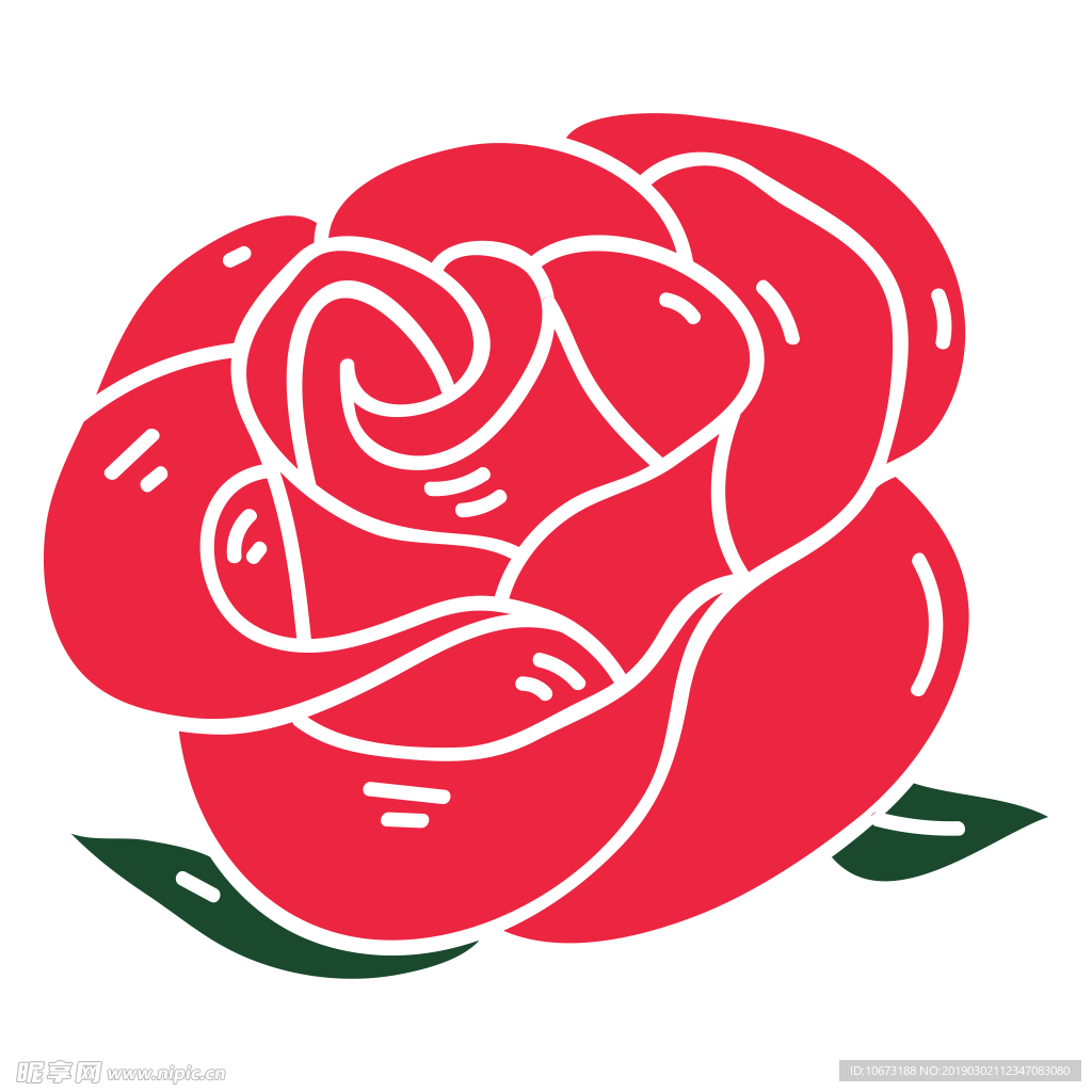 卡通玫瑰花