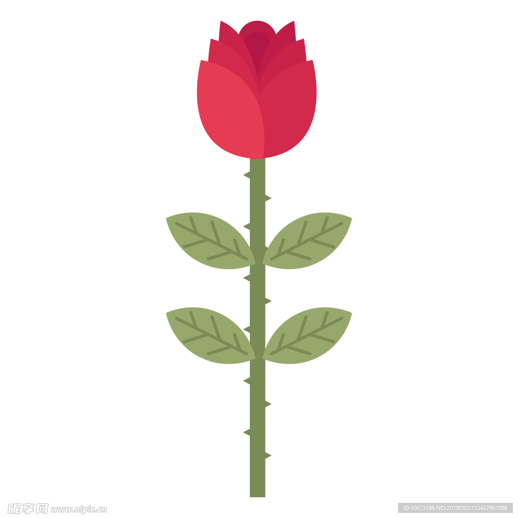 卡通玫瑰花
