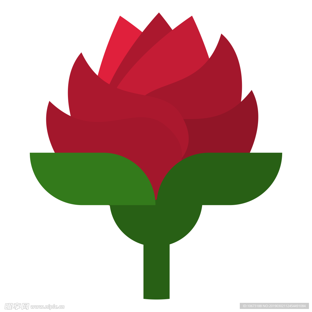 卡通玫瑰花