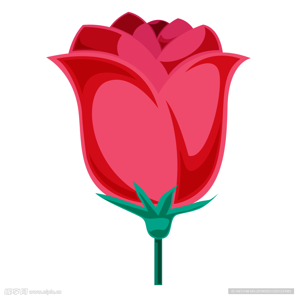 卡通玫瑰花