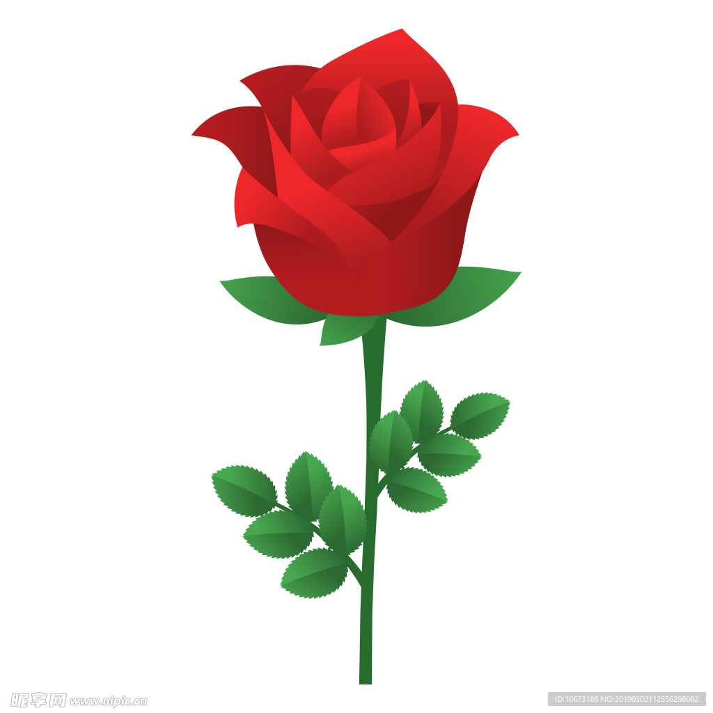 卡通玫瑰花
